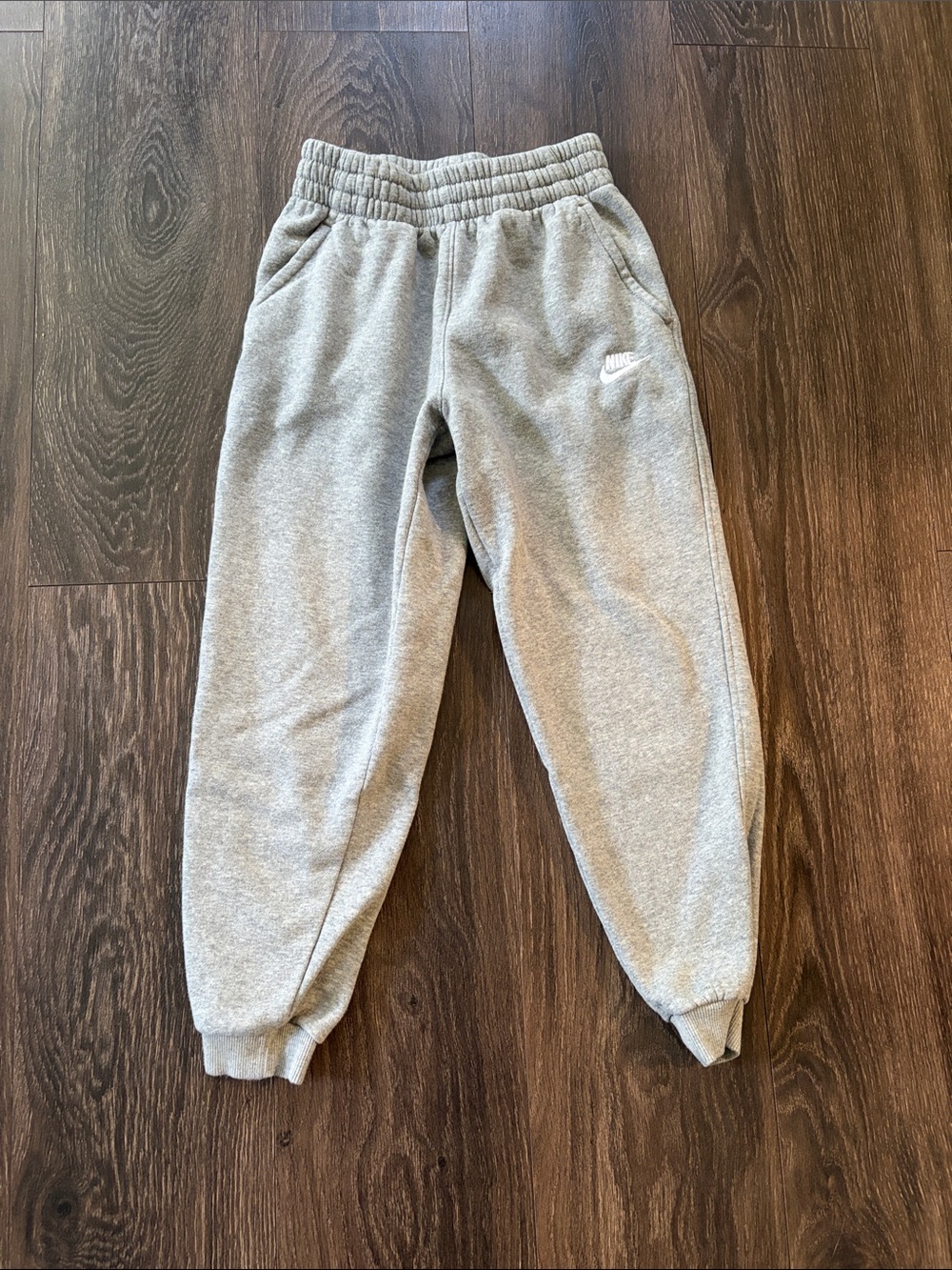 Nike Kids Light Gray Fleece Joggers